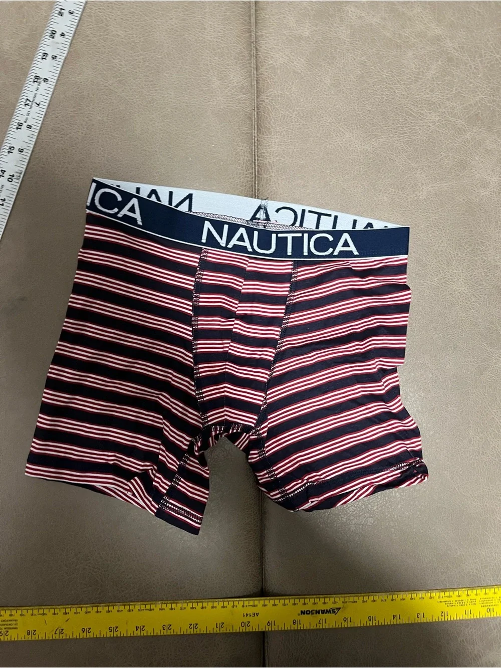 Nautica Navy, Red & White Striped Men’s Boxer Briefs